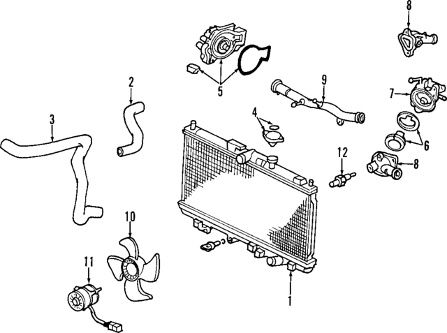 19010P0FJ53 - Cooling System: Radiator for Honda Image