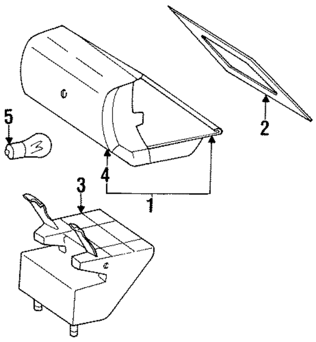 1248260891 - Electrical: High Mount Lamp Seal for Mercedes-Benz Image