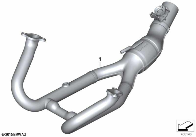 18519829769 - Exhausts &amp; Performance: Chrome-Plated Exhaust Manifold for BMW-Motorrad Image