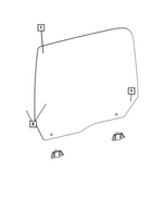 68700441AA - Glass: Rear Door Glass, Left for Ram: 1500, 1500 Classic, 2500, 3500 Image