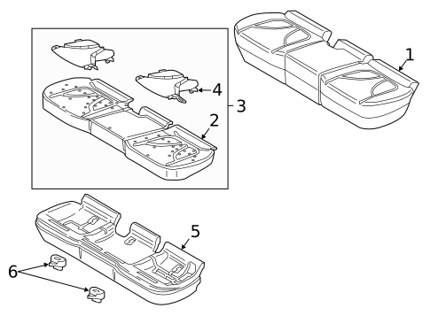 Rear Seat Components for 2018 Lincoln MKX #2