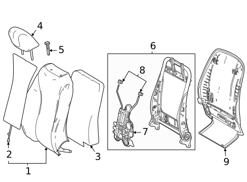 Driver Seat Components for 2020 Toyota Mirai #1