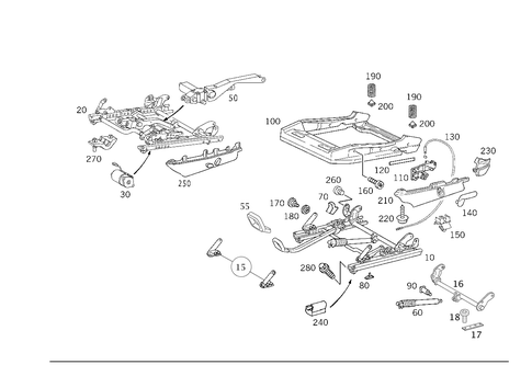 Seat Adjuster, Fire Extinguisher for 1999 Mercedes-Benz SLK230 #1