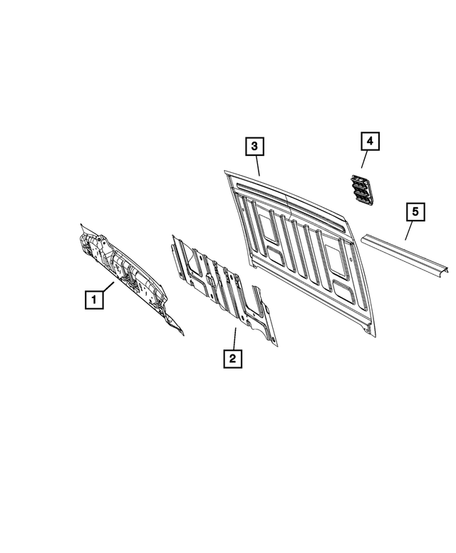 68518547AA - Body Sheet Metal Except Doors: Cab Back Reinforcement for Mopar Image