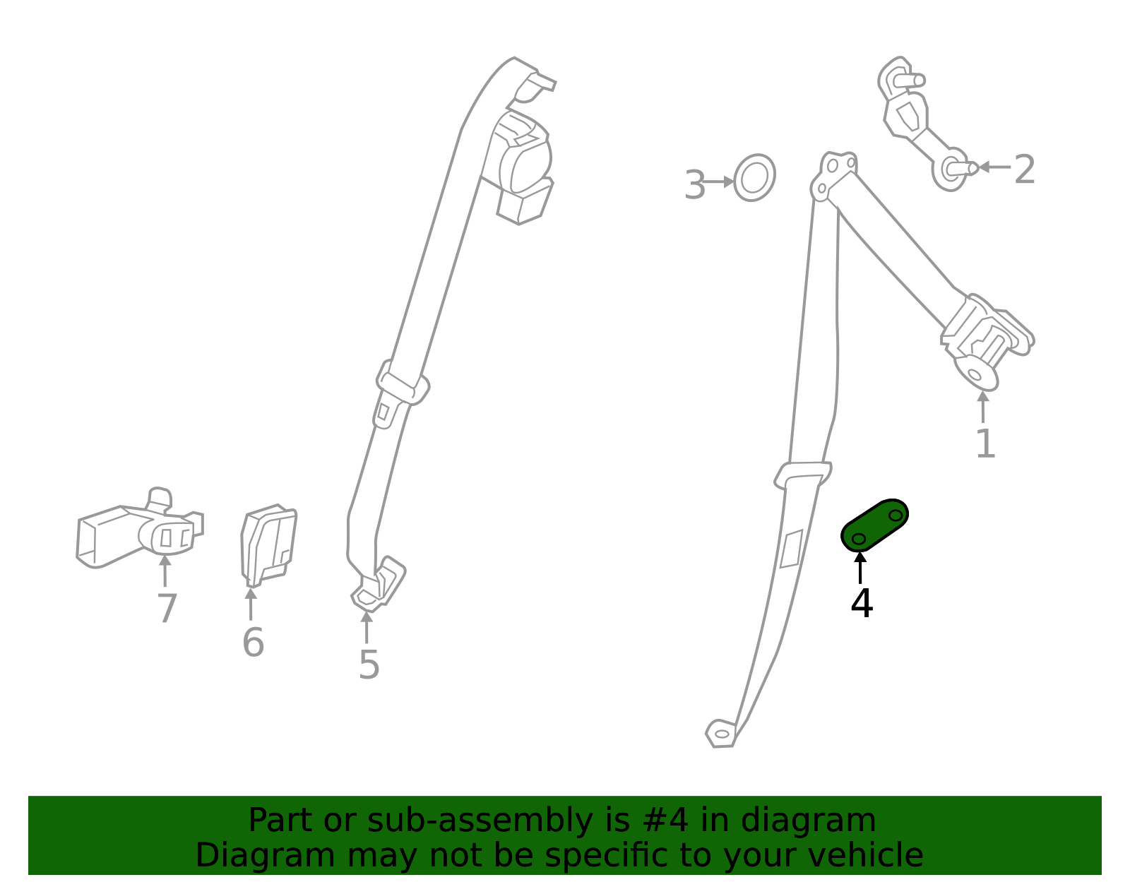 2011-2020 Nissan Seat Belt Guide 88890-1JA0A | OEM Parts Online
