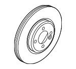 34106881045 - : Disc Brake Rotor Front for Mini: Cooper, Cooper Clubman, Cooper Countryman Image