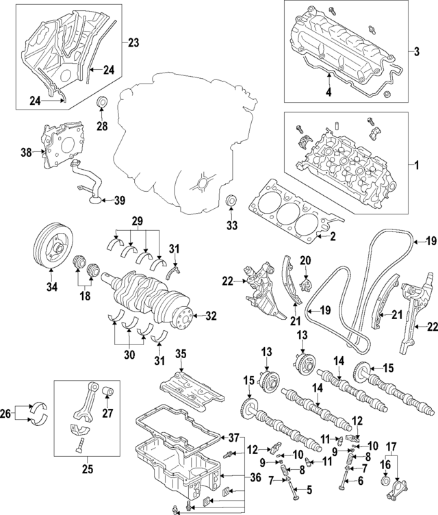 6E5Z6049B - Engine: Cylinder Head for Ford: Fusion | Lincoln: Zephyr | Mercury: Milan Image