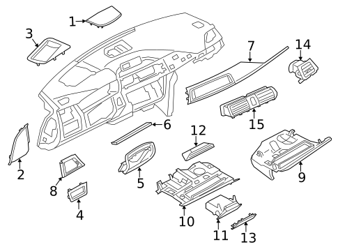 Instrument Panel Components for 2017 BMW 340i GT xDrive #0