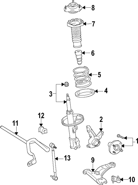 Front Suspension for 2020 Toyota Prius AWD-e #0