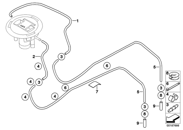 16137698654 - : Hose - L=176Mm for BMW-Motorrad Image