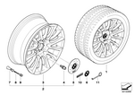 36117897254 - : Light Alloy Rim 36907111 for BMW Image