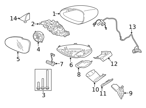 Outside Mirrors for 2016 Porsche Panamera #2