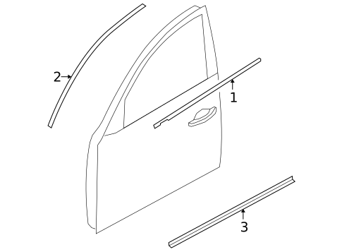 Exterior Trim - Front Door for 2009 INFINITI EX35 #0