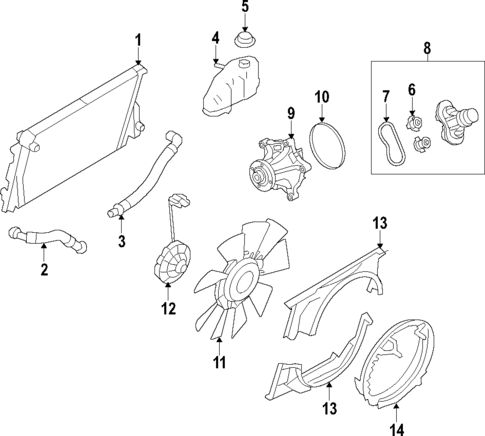 Radiator & Components for 2009 Ford F-350 Super Duty #1