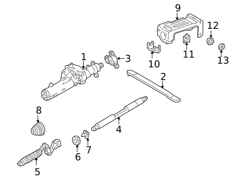 Steering Column Assembly for 1998 Mercedes-Benz E300 #0