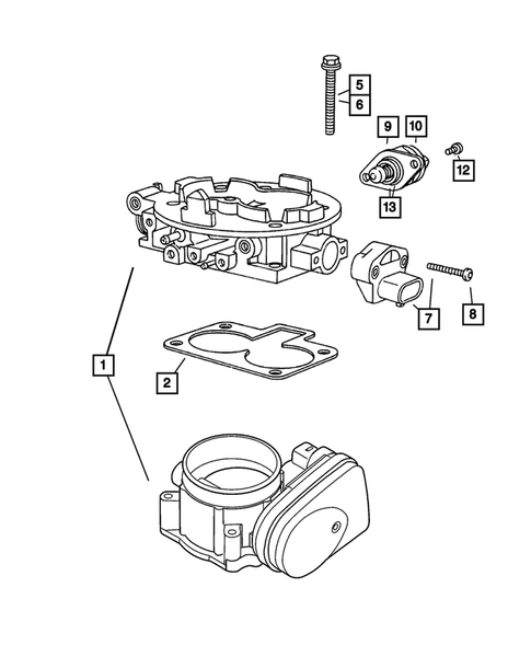 Throttle Body for 2005 Dodge Ram 1500 #0