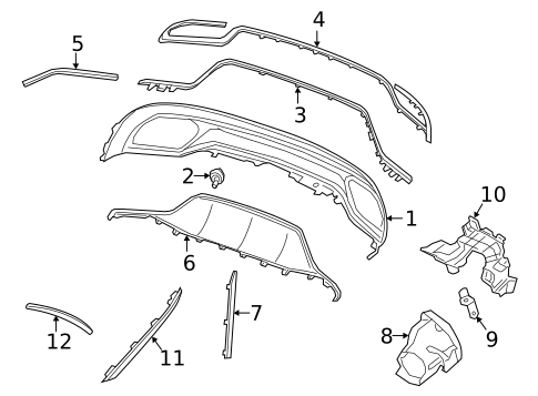 Exterior Trim - Rear Bumper for 2016 Mercedes-Benz C450 AMG #0