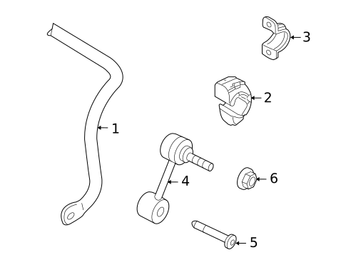 Stabilizer Bar & Components for 2015 Volkswagen CC #0