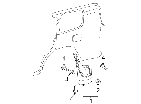 Exterior Trim - Quarter Panel for 2019 Lexus LX570 #0