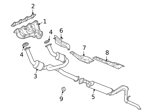 Exhaust Components for 2005 Isuzu Ascender #0