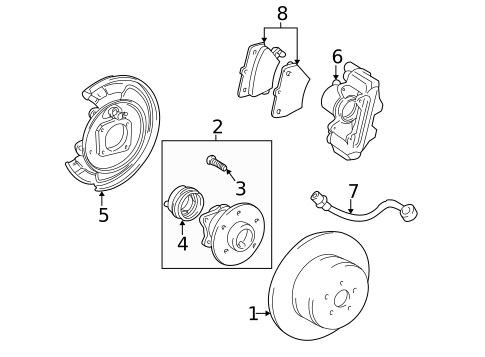 Brake Components for 2004 Pontiac Vibe #1