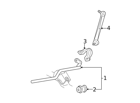 Stabilizer Bar & Components for 2001 Ford Taurus #1