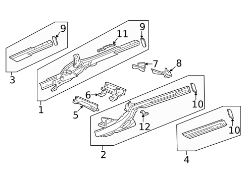 Rails & Components for 2000 Audi A6 #0