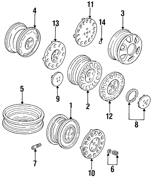 44733SM2G00 - : Wheel Cover for Honda Image