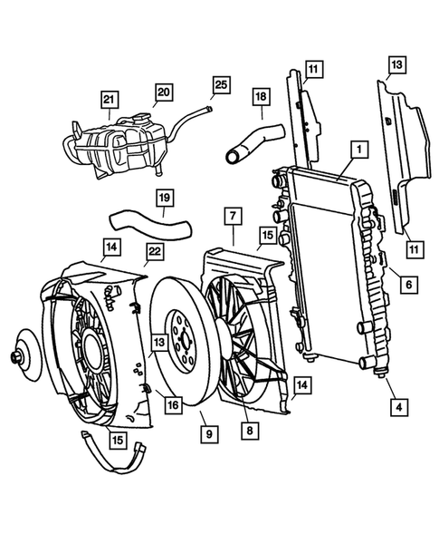 Radiator and Related Parts for 2002 Jeep Liberty #0