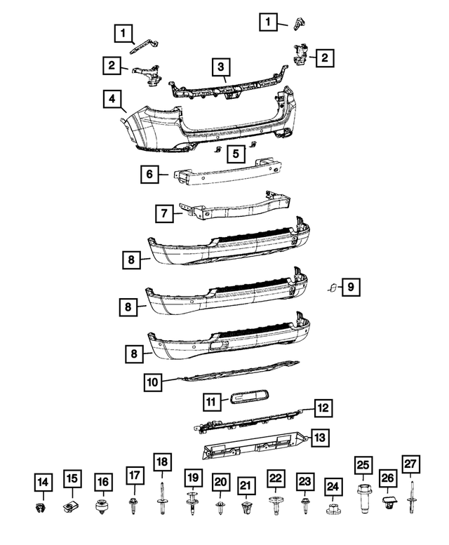 68552481AA - : Rear Fascia Valance Panel for Mopar Image