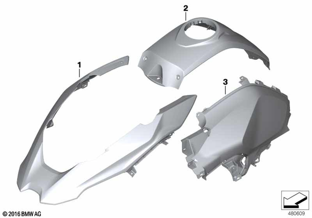 46631542394 - : Tank Trim, Right for BMW-Motorrad Image