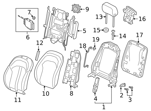 Front Seat Components for 2022 Audi e-tron S #1