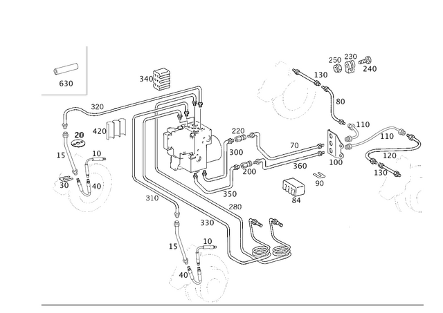 123420782864 - : Line for Mercedes-Benz: C220, C230, C280, C43 AMG, G55 AMG, G550, G63 AMG, G65 AMG Image