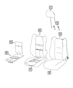 5RV86DX9AC - : Front Seat Back Cover, Right for Dodge: Durango Image