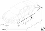 51190412592 - Retrofitting / Conversion / Accessories: Moulding Rocker Panels, Doors for BMW: 525i, 525xi, 528i, 528xi, 530i, 530xi, 535i, 535xi, 545i, 550i, M5 Image image