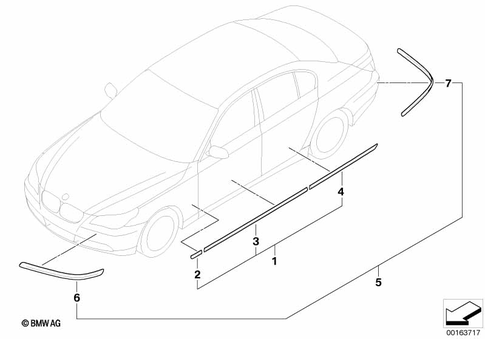 Exterior Trim Components for 2005 BMW 550i #0