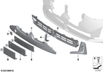 51115A867A2 - : Bumper Trim, Center for BMW Image