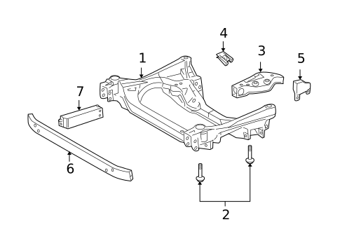 Suspension Mounting for 2012 Lexus LS460 #1