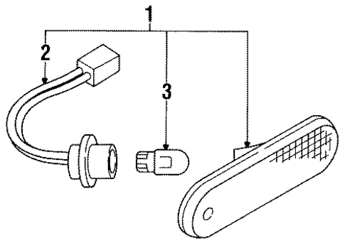 Side Marker Lamps for 1992 Nissan NX #0