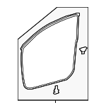 678610C030 - Body: Surround Weather-strip for Toyota: Sequoia, Tundra Image