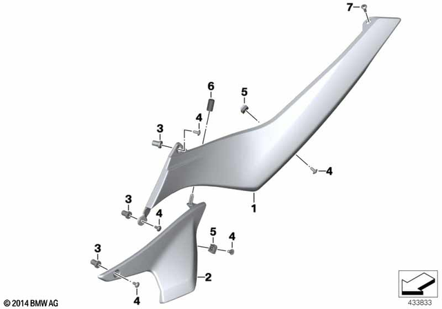 46637697200 - Frame and Mounting Parts: Cover, Throttle -  for BMW-Motorrad Image