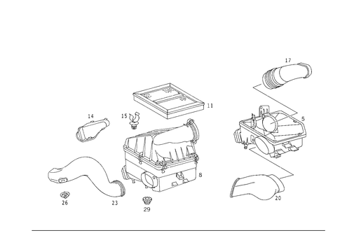 Air Intake for 2003 Mercedes-Benz ML55 AMG #0