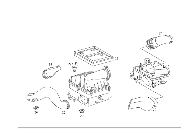 604094000428 - Chassis Sheet Metal: Filter Insert for Mercedes-Benz: ML320, ML430, ML55 AMG Image image