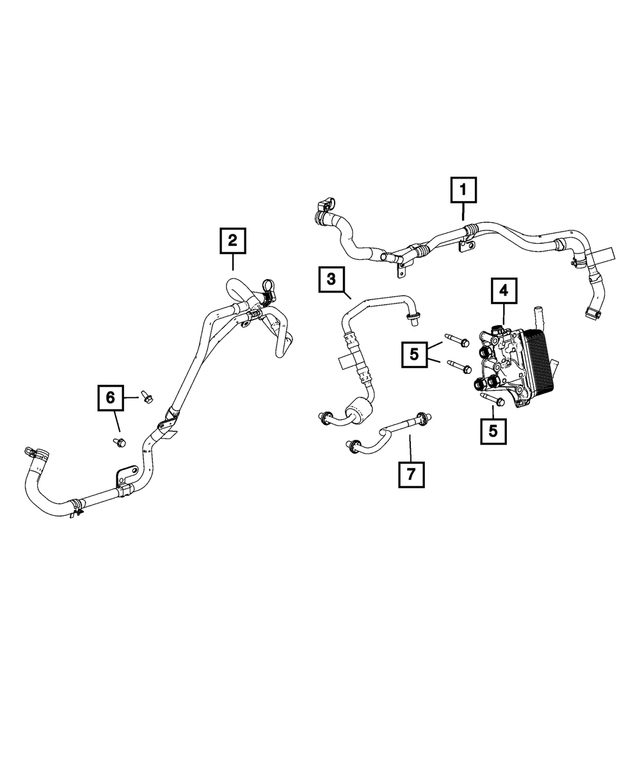 68244080AB - Cooling: Transmission Oil Cooler Tube for Mopar Image image