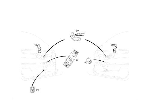 Switch in Front Door Lining for 2012 Mercedes-Benz E550 #0