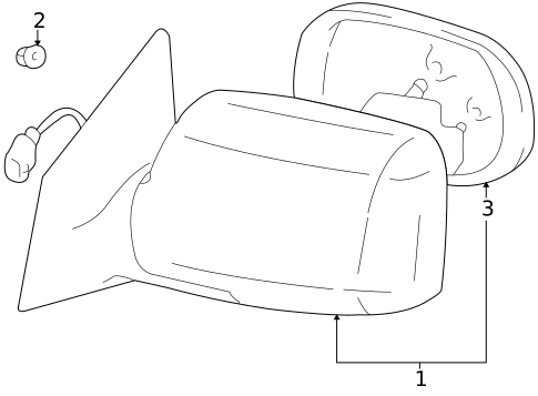 Outside Mirrors for 2001 Toyota Echo #1