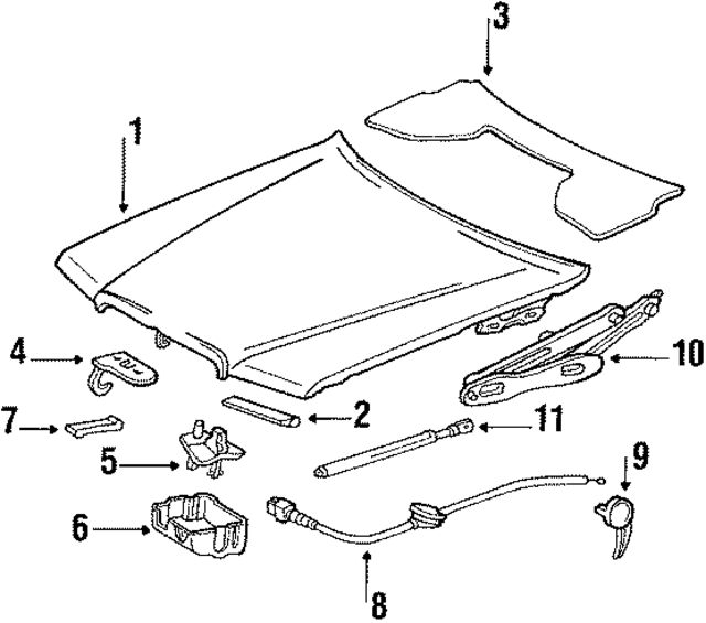 2018802757 - Body: Hood for Mercedes-Benz Image