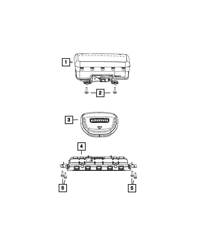 68477499AC - Restraints: Passenger Air Bag for Jeep: Cherokee, Wagoneer S Image