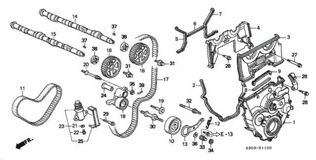 Camshaft - Timing Belt for 1997 Honda Prelude #0