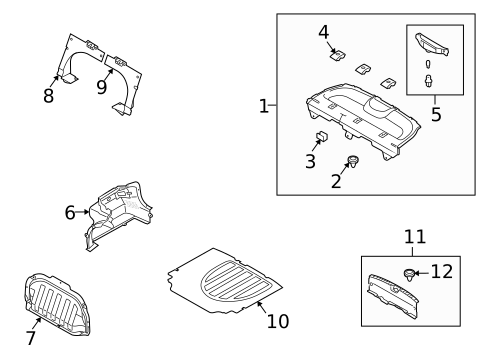 Interior Trim - Rear Body for 2013 Kia Forte #0